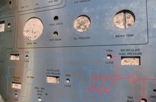 control panel with different paint infill