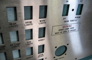 Control panel deep engraved